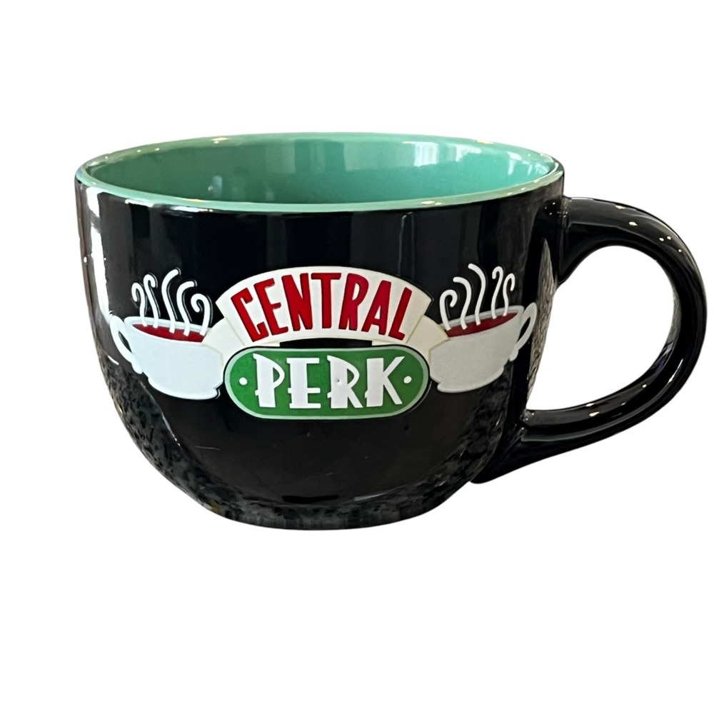 FRIENDS Central Perk Black Coffee Mug Oversized 24oz Soup Coffee - Picture 1 of 3